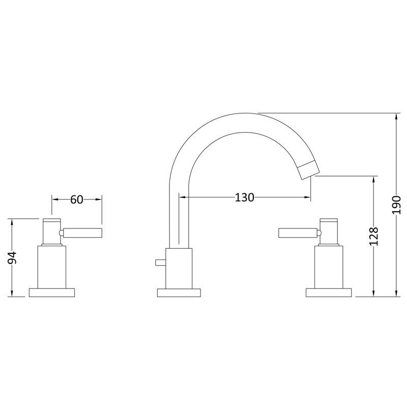 Tec Lever Mono Basin Mixer with Waste