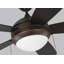 Ventilateur de plafond standard à DEL à 5 pales de 52 po avec chaîne de traction et ensemble d'éclairage inclus Cumbie-62358346