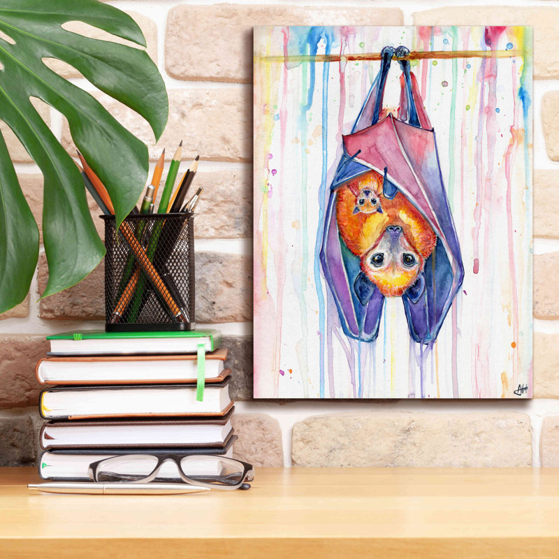Buncha Bats par Marc Allante - impression sur toile tendue, H 16 po x l 12 po x P 0,75 po