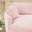 Canapé-lit double en chenille 102,3 po rose, ports USB et siège profond, sans assemblage-736098310
