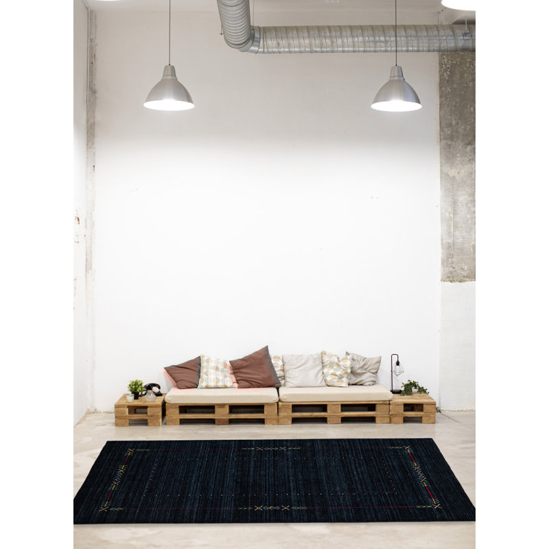 Kashkuli Gabbeh Navy Rug 5'0" x 7'10"