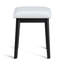 Ensemble de coiffeuse et de tabouret 3 pièces avec miroir à DEL intégré et tabouret rembourré assorti avec poignées ornées de meubles en bois-903315098
