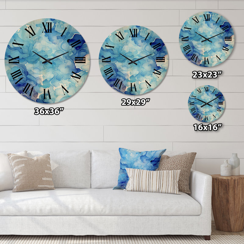 Horloge murale en bois massif Hilten, Grand