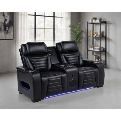 Dual Power Reclining Loveseat with Bluetooth Entertainment