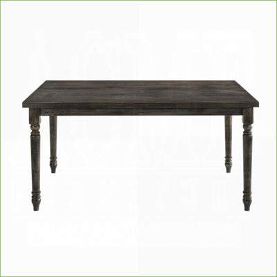 Tables de salle à manger | Mesa de Comedor, 60 po en bois d'ingénierie gris ardoise pour la salle à manger | Rectangle