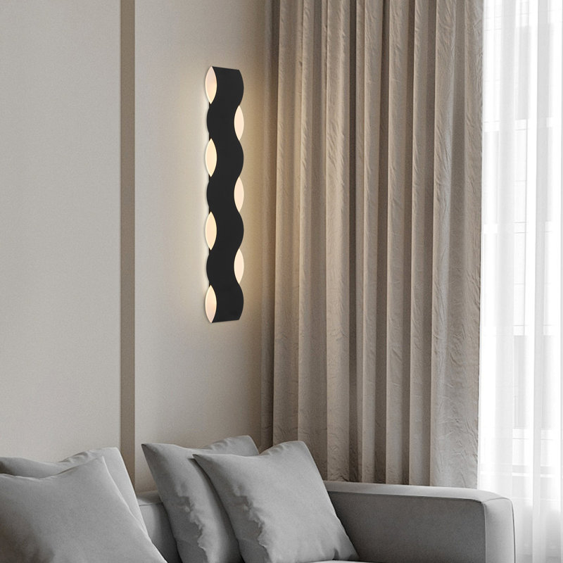 23.6-Inch Modern Warm-Tone Wired Wall Sconce, 23.6" H x 3.93" W x 1.77" D