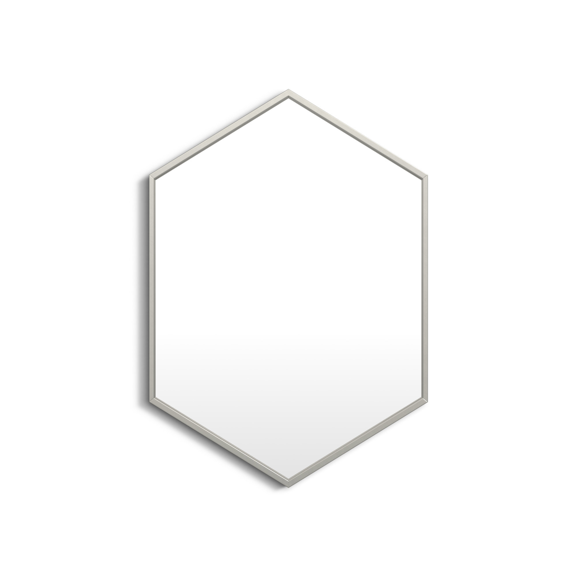 Breckler Metal Mirror, Silver, 31" x 22"