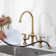 ARCORA Double-Handle High-Arc Widespread Deck Mounted Bridge Kitchen Faucet With Side Spray