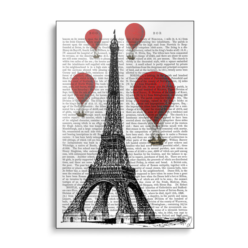 Reproduction d'art mural, toile Steppeix - Tour Eiffel par Fab Funky