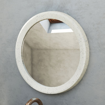 Ambia Round Terrazzo Wall Mirror