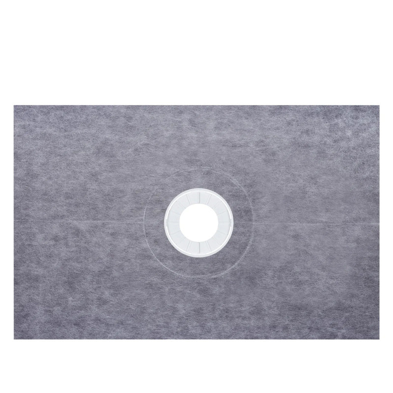 Ensemble de bordure de douche 38 po x 60 po en acier inoxydable, mousse EPS, PEHD, XPS, ABS 1 ensemble de drain central imperméable facile à installer