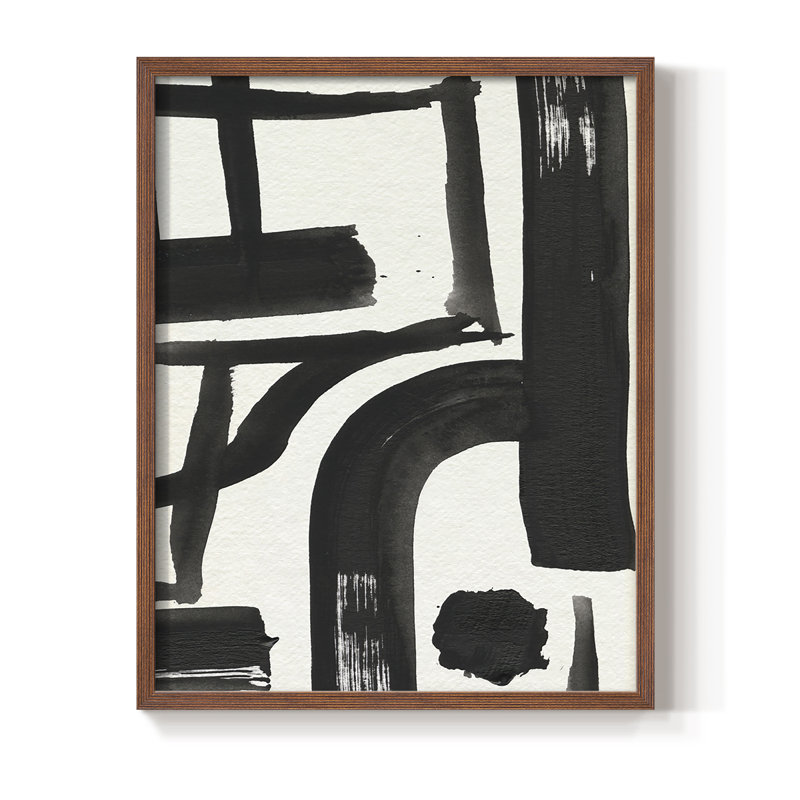 «Inkwell Intersect I», reproduction encadrée - bois massif, Cadre photo brun simple, H 10 po x l 8 po