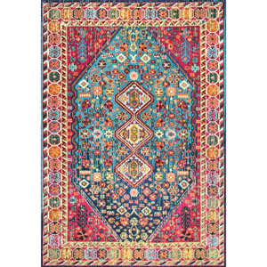 Shetucket Medallion Area Rug for Living Room Bedroom Dining Room Kitchen, Multicolor/Blue