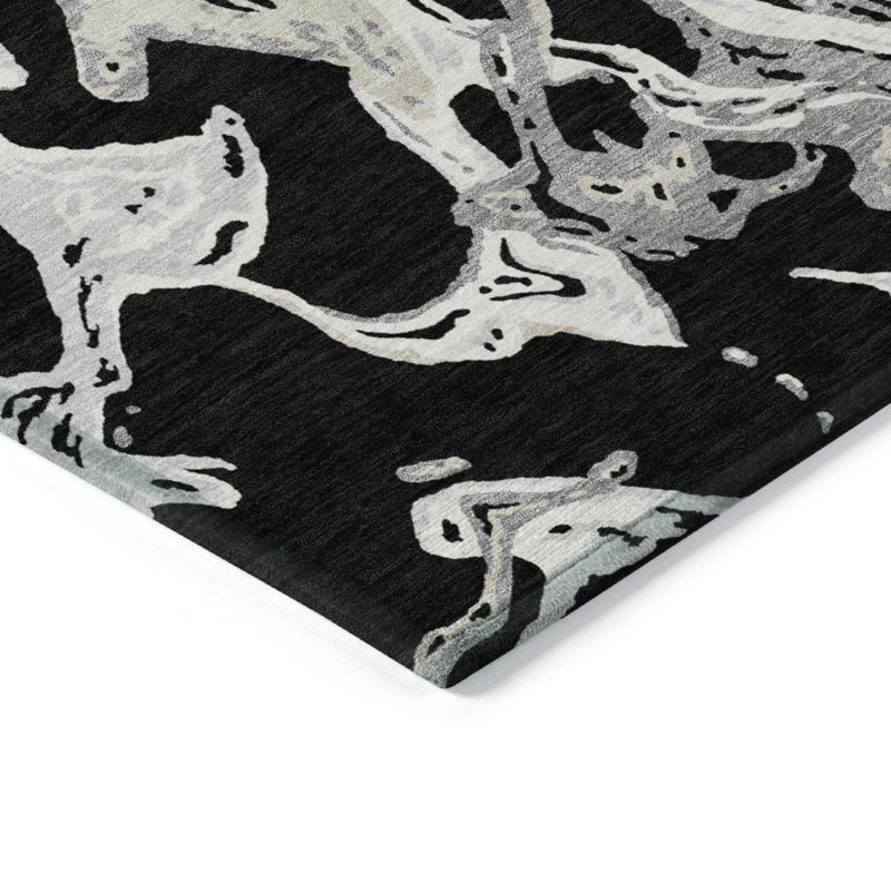 Machine Washable Indoor/Outdoor Chayden ACN1035 Rug, Rectangle 1'8" x 2'6"