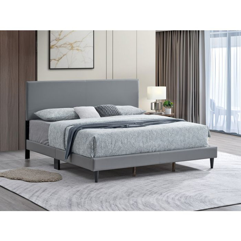 Lit Baron (matelas non inclus), Rouge, Double