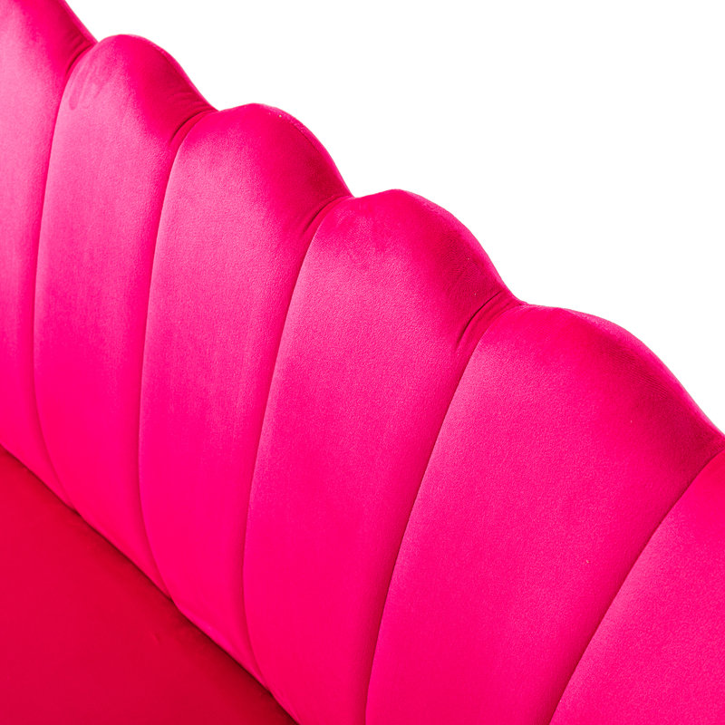 Ensemble de salon 3 pièces Hendrix, Polyester fuchsia