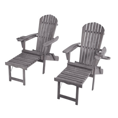 Ensemble Adirondack pliant en bois massif Mcnaughton