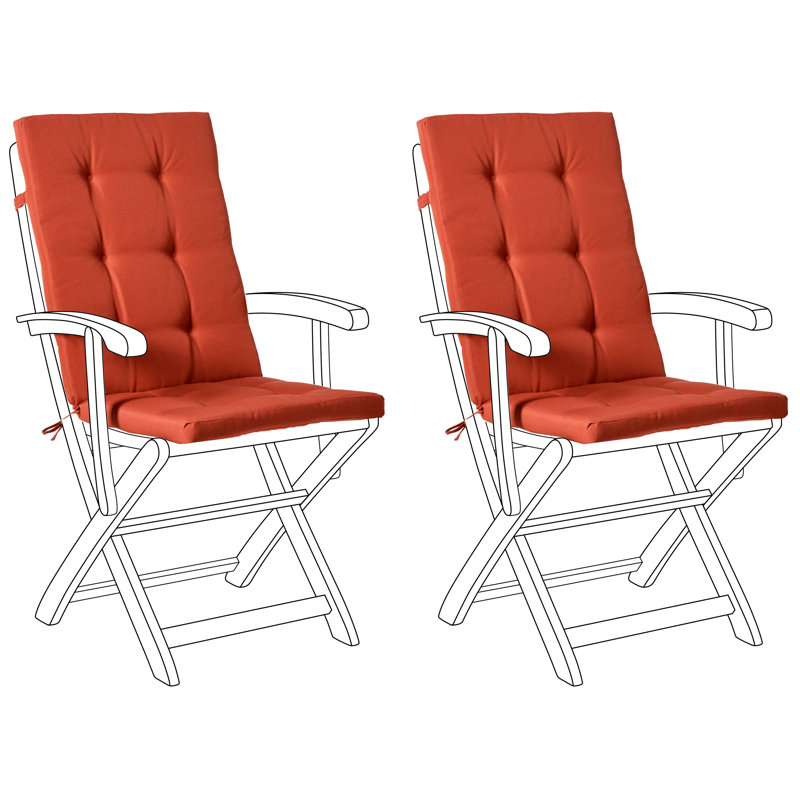 Set of 2 Back/Seat Cushions MAUI PREMIUM, Red