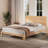 Mid-Century Bamboo Wood Platform Bed-2121345620-2121345617
