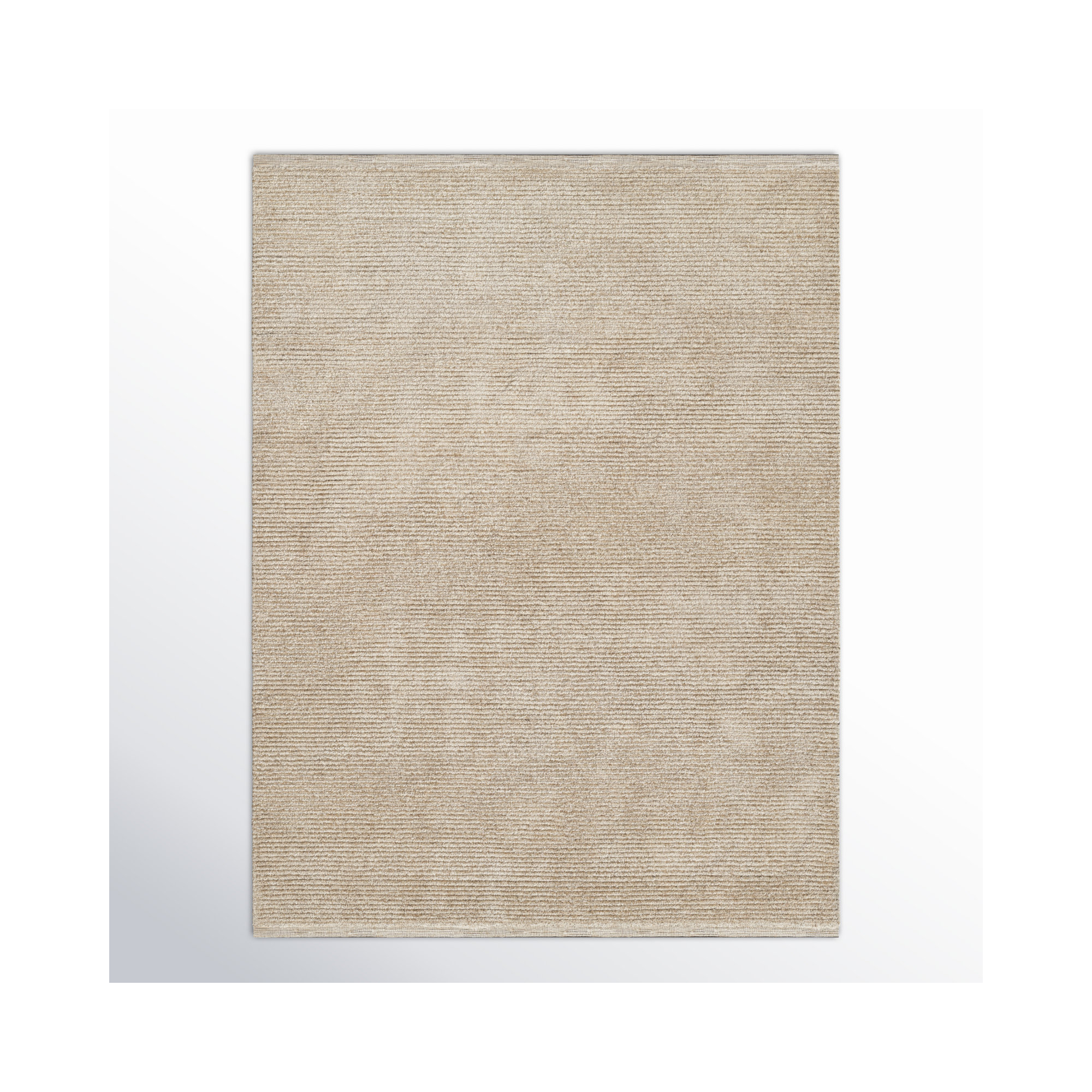 Wilda Hand Tufted Wool Ivory Rug, Rectangle 8' x 10'