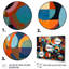Impression sur toile encadrée "Orange Blue Geometrie Unleashed I - Abstract Shapes"-107642915-185411667