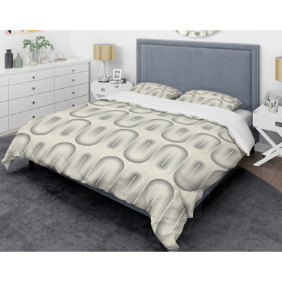 Modern & Contemporary Polyester Twill Geometric Shapes Duvet Cover