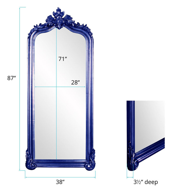 Mahar Wood Mirror, Navy