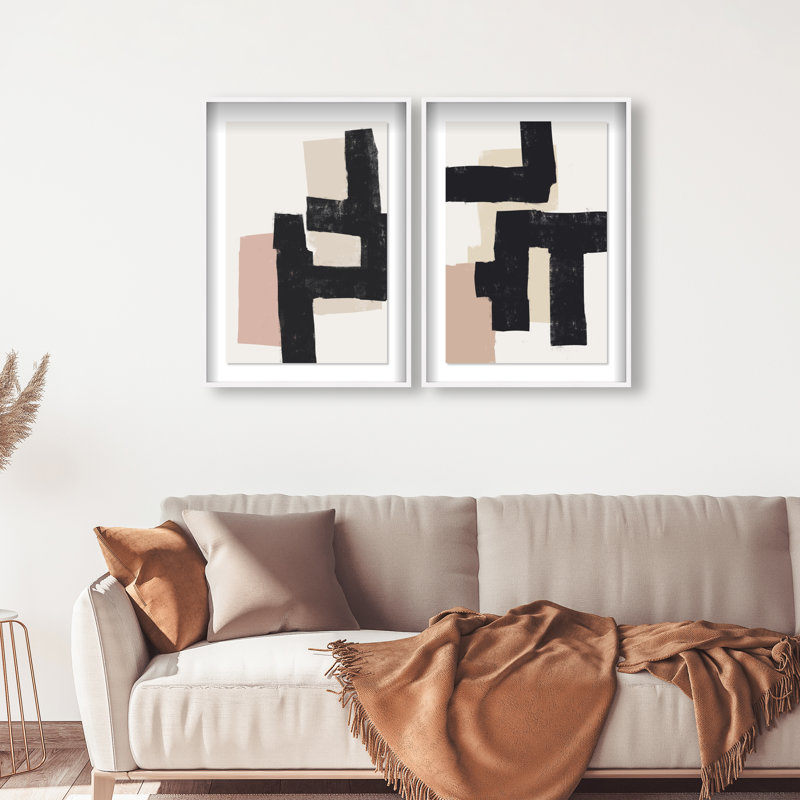 Nowhere Set Set by Oliver Gal, 31.5"H x 46.5"W, White Shadowbox