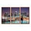 New York City Manhattan Skyscrapers - 3 pièces, cadre photo flottant sur toile-1987263449-1987263448