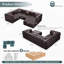 103.8'' Faux Leather Sectional
