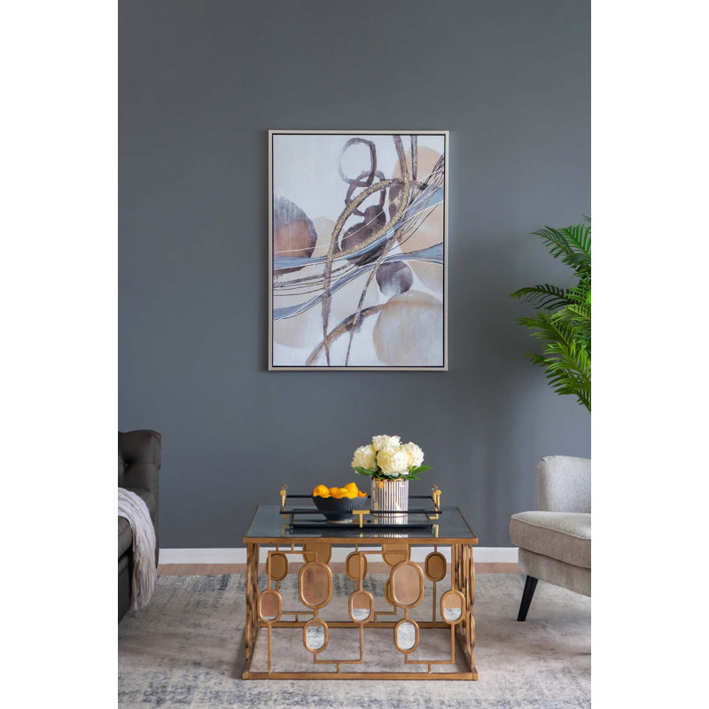 Rectangle aquarelle abstraite, peinture à l'huile