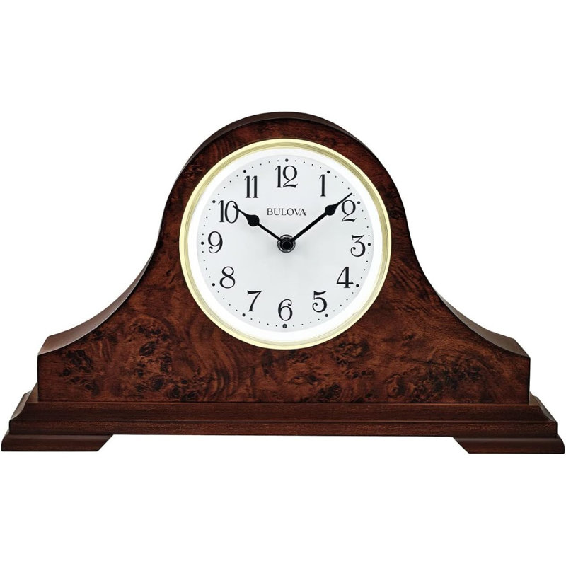 Horloge de cheminée Tambour Curl Burl