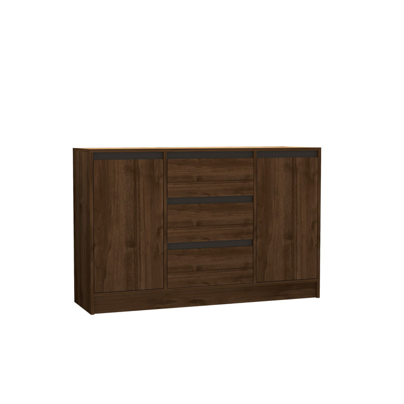 Puqa Design 90cm Console Table, Walnut/Anthracite