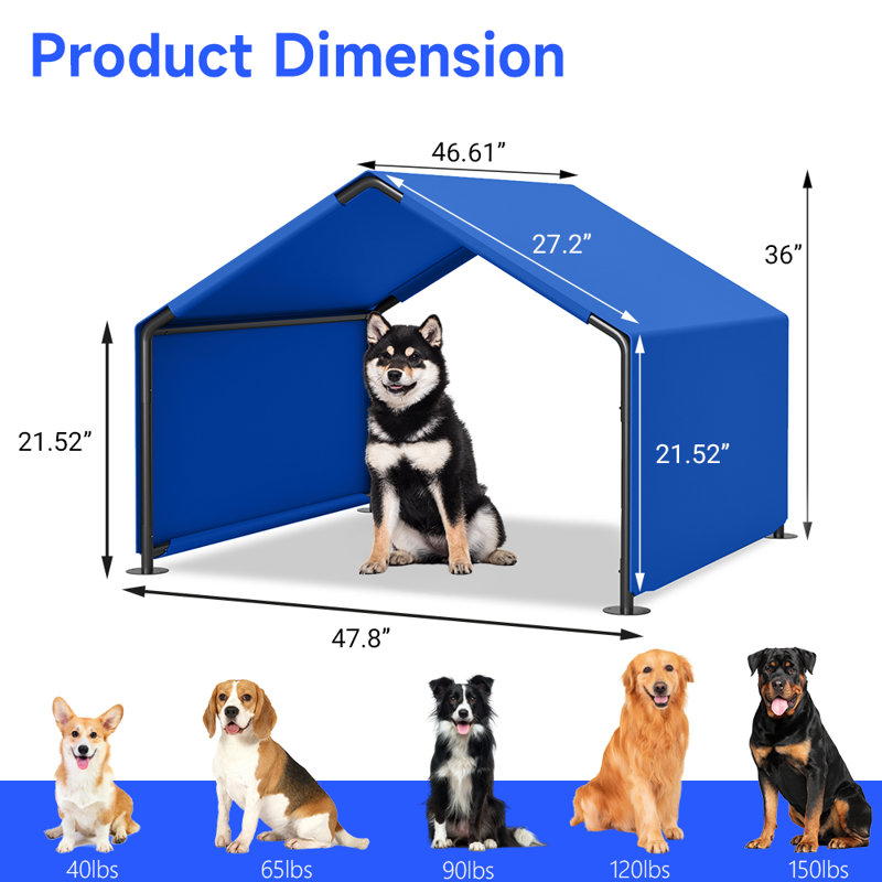 Abri pour tente d'extérieur imperméable et anti-UV, Bleu