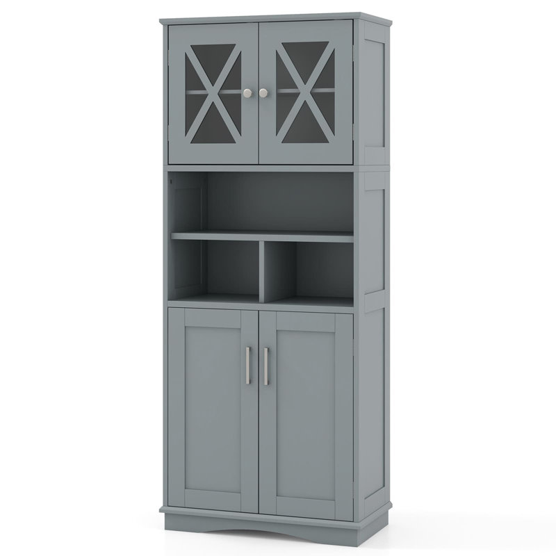 Freestanding Bathroom Cabinet, Grey