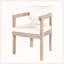 Ensemble de 2 chaises de salle à manger en bois d'acacia, fauteuils avec coussins crème, fauteuil d'appoint en tonneau, ensemble de chaises d'appoint de cuisine confortables-1202444278
