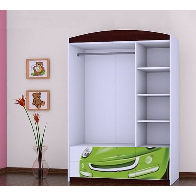 Matt 3 Door Wardrobe, Black
