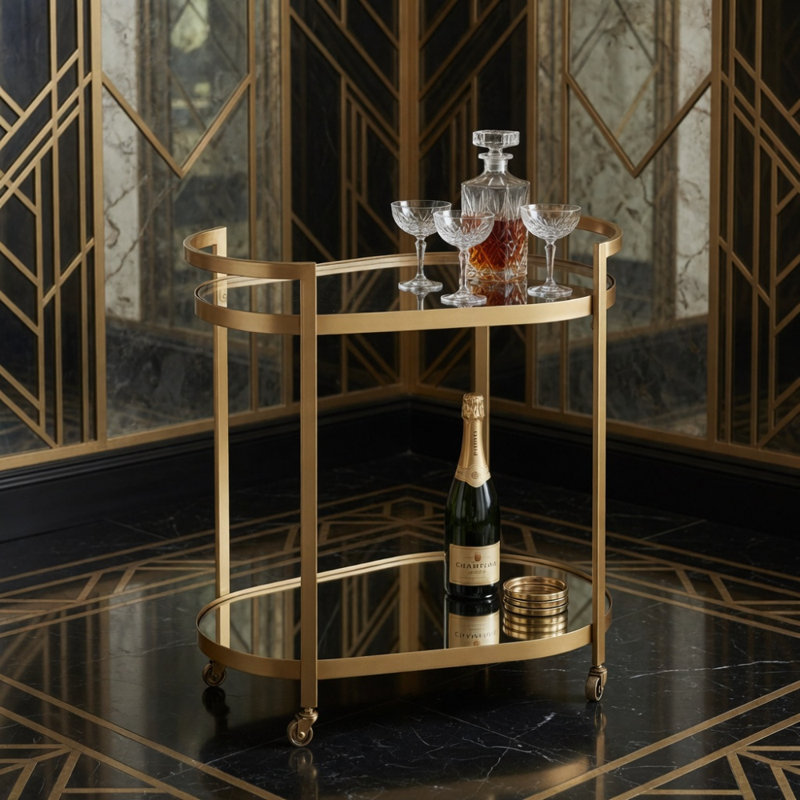 "Cosmo Bar Cart | Gold "