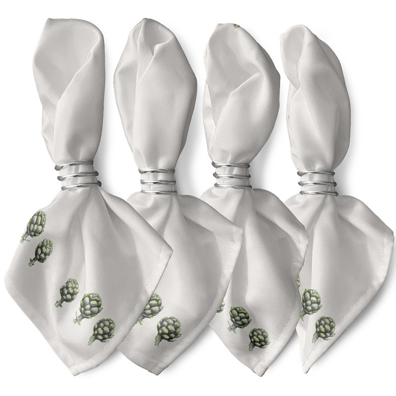 Ensemble de serviettes 4 pièces Jayapura Artichaut, Vert
