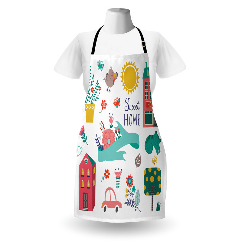 No Pattern Bib Apron