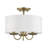 Sampson Linen Blend Semi Flush Mount-105759654