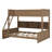 Bunk Bed With Storage Cabinets And USB Ports-1109106058-1109106059