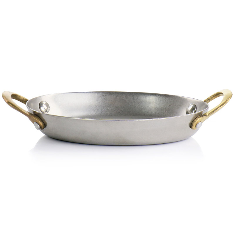 6 Piece Mini Oval Au Gratin Pan Set with Brass Handle