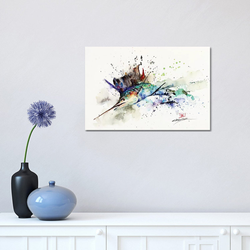 « Voiliers » par Dean Crouser, reproduction d’art, H 12 po x l 18 po x 1,5 po, Toile tendue, Pas de tapis