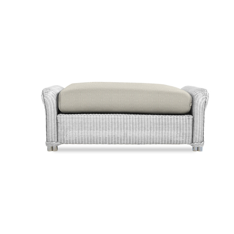 Reflections Outdoor Ottoman, Canvas Canvas Sunbrella® Canvas, White