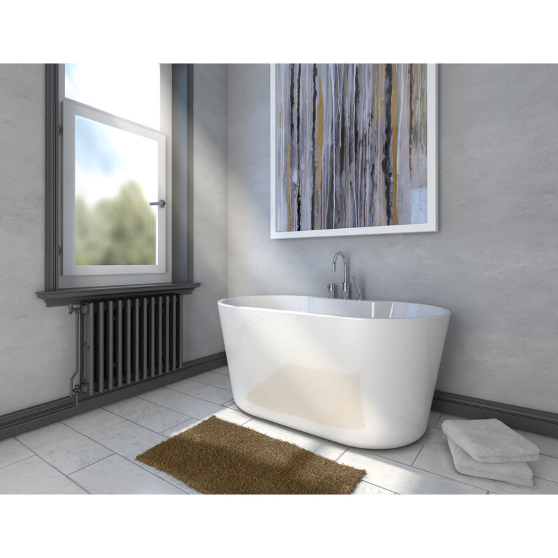 Baignoire de trempage autoportante en acrylique 56 po x 31,4 po Cambie