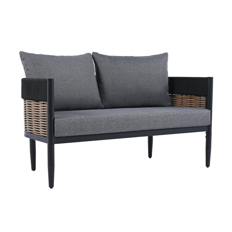 Harrison Outdoor 2 - Piece Conversation Set, Gray