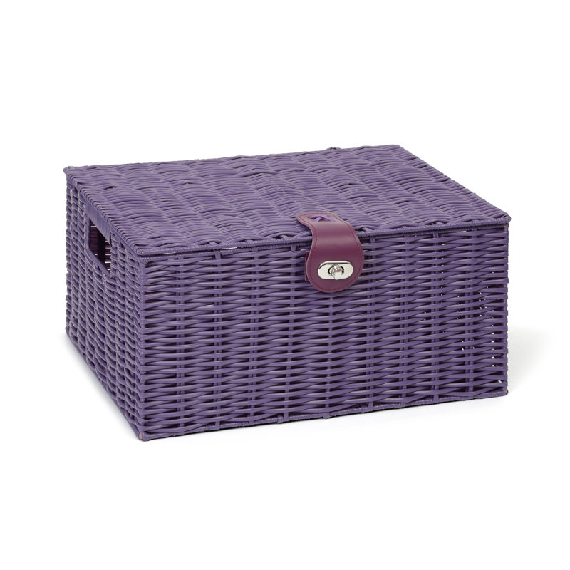 August Grove Decorative Basket, Purple, 18" H x 35.5" W x 28" D