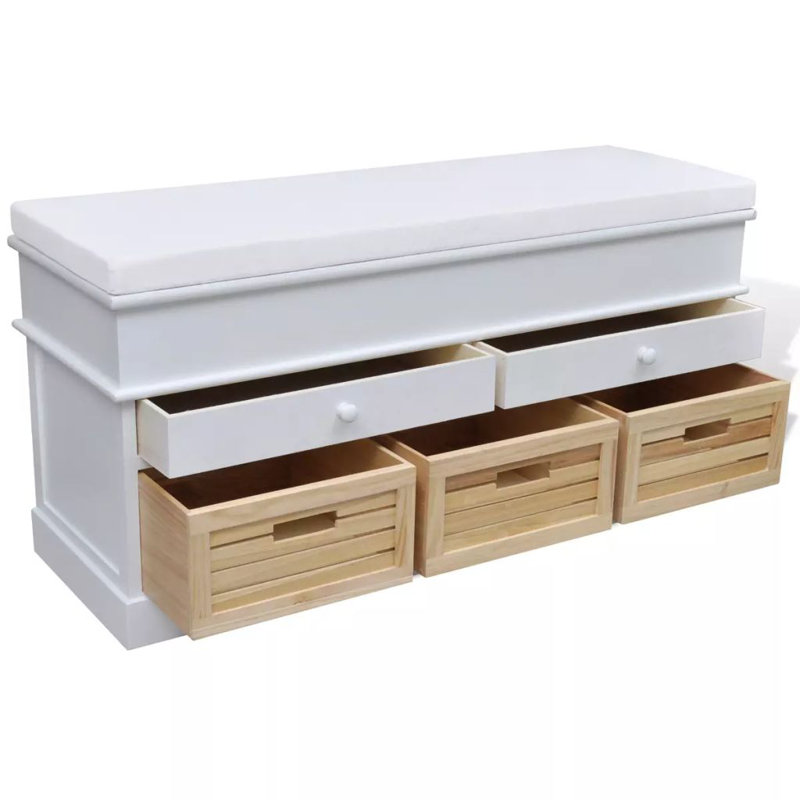 Banc de rangement avec tiroirs