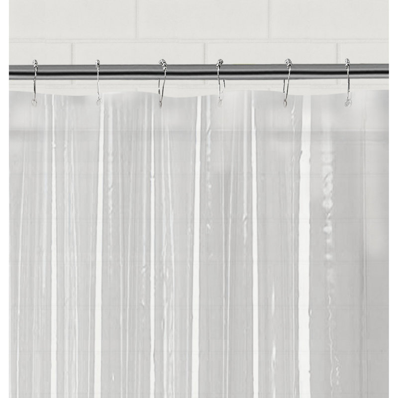 Microfiber Shower Curtain, Clear